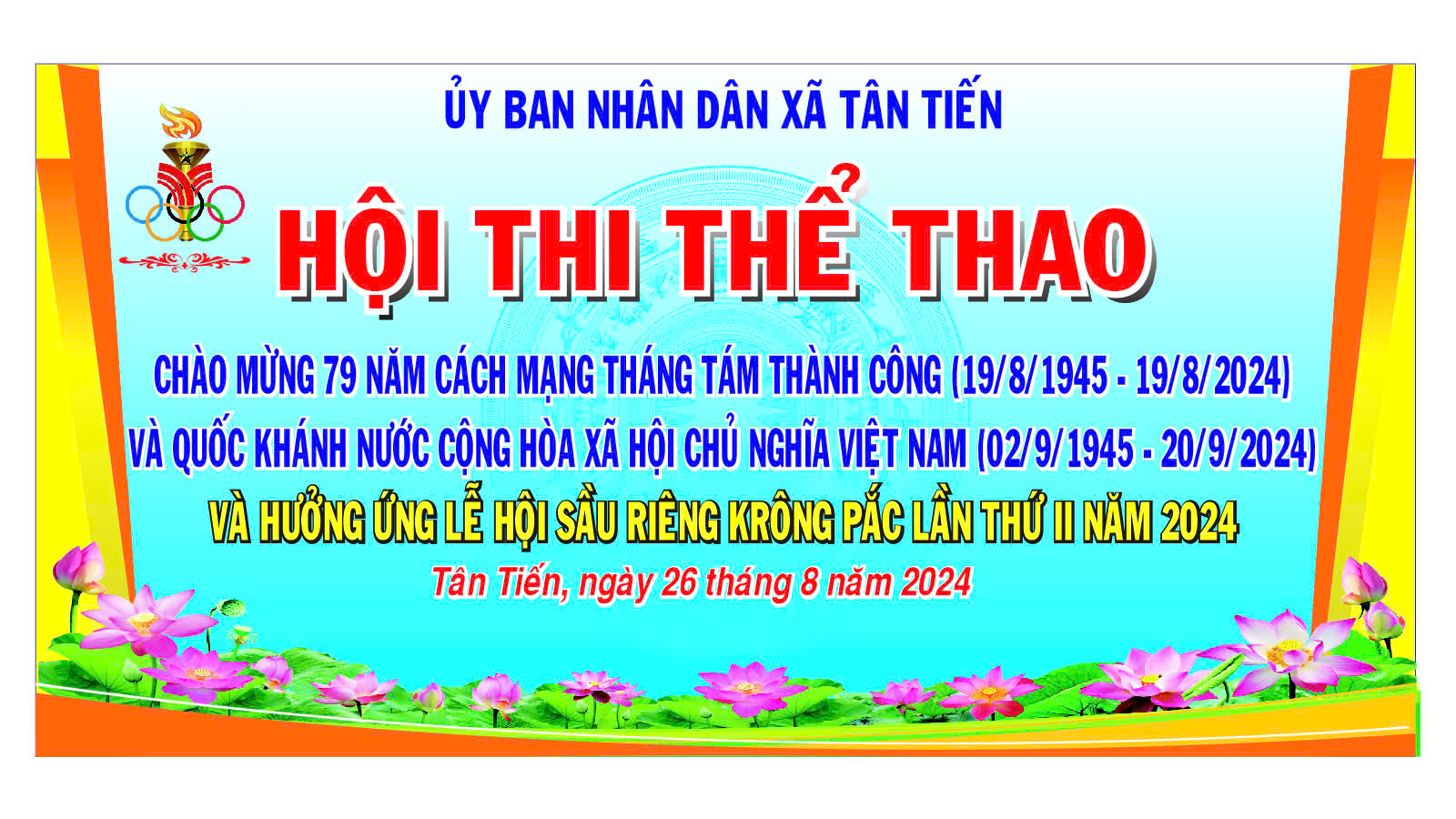 Xã Tân Tiến tổ chức Hội thi thể thao chào mừng 79 năm cách mạng tháng 8 và Quốc khánh 2-9, hưởng ứng Lễ hội sầu riêng Krông Păc lần thứ II năm 2024.